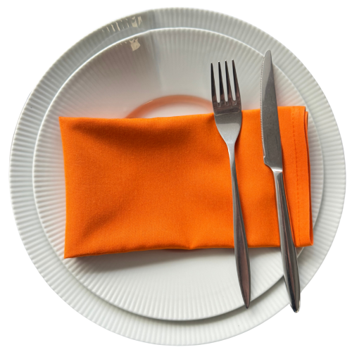 Serviette orange polycoton
